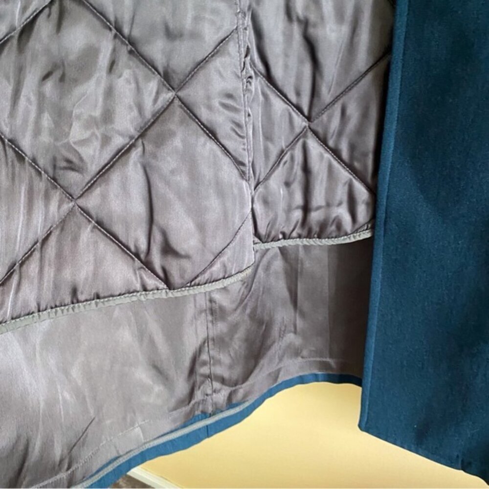 Vintage Canadian Air Force 100% Wool Blue Lined Long Overcoat Jacket Woman Large - Picture 11 of 15